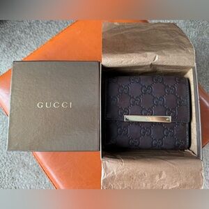 Gucci Dark Brown Monogram Wallet